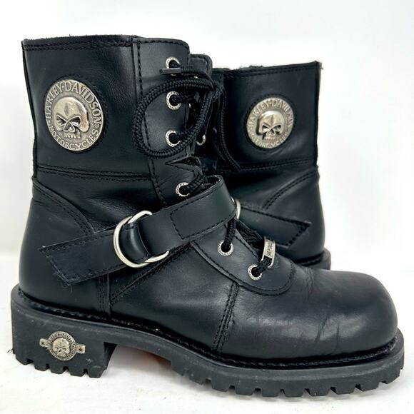 Harley-Davidson Women’s Tegan Ankle Boot - BLACK - Picture 1 of 13